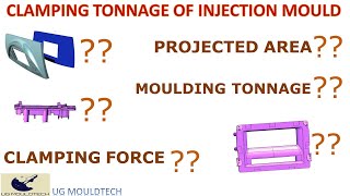 How to calculate Clamping tonnage of injection moulding  clamping force  Projected Area [upl. by Inaffit]