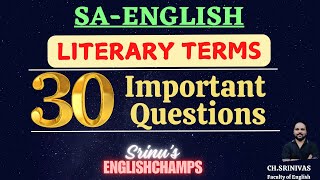 LITERARY TERMS  30 Important Questions  SAPGTTGT English [upl. by Nyleve450]