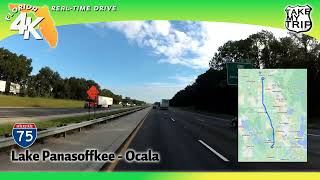 Interstate 75 Northbound through Florida Lake Panasoffkee to Ocala area in 4K [upl. by Giacinta]