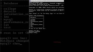 Show databases and tables in MySQL  MySQL  shorts [upl. by Casper]