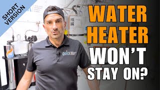 Water Heater Pilot Light Wont Stay On SHORT Version [upl. by Iphigenia]