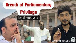 Parliamentary Privilege  Breach of Parliamentary Privilege  Article 105121122  Legal Analysis [upl. by Willdon]