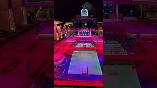 A Stunning night view of the Pool Deck at Celebrity Silhouette Cruise Ship [upl. by Eirallam]