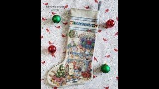 CROSS STITCH STOCKING HOW TO FINISH [upl. by Mosenthal]