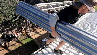 How to build a Pergola  Purlins and Roof Sheets [upl. by Perreault345]