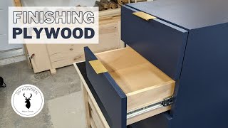 How to Finish Plywood Cabinets Inside amp Out  Sealing Plywood  Edge Banding  Painting Plywood [upl. by Leandra915]