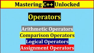 Operators  Arithmetic  Comparison  Logical  Assignment  Mastering C Unlocked [upl. by Pirozzo]