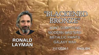 Faux painting techniques for walls Metallic bronze plaster [upl. by Hgielrak]