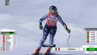 Sofia Goggia 3rd place Downhill Cortina D’ampezzo Italy 2024 🇮🇹 [upl. by Notgnirrab622]