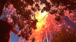 Canada fireworks at Lafarge lake Coquitlam Bc [upl. by Euqinwahs]