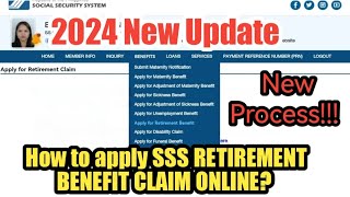 2024 update How to apply SSS RETIREMENT BENEFIT CLAIM ONLINE [upl. by Suzan]