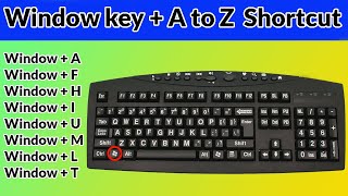 windows all shortcuts A to Z [upl. by Suilenrac953]