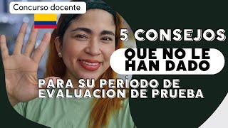 Consejos que no están en el protocolo de evaluación de prueba  concursodocente [upl. by Tibbetts541]