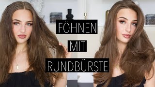 FRISEUR ERKLÄRT FÖHNEN MIT RUNDBÜRSTE  EASY BLOW OUT TUTORIAL  Sabrina Schuster [upl. by Sparhawk]