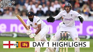 England vs Sri Lanka 3rd Test Day 1 Cricket Match Highlights 2024  ENG vs SL 3rd Test Highlights [upl. by Davidde46]