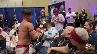 Philly Mike Swanson vs M I T 2 out of 3 falls FPW at Colossalcon East 570 Party Cam 972024 [upl. by Behlke886]