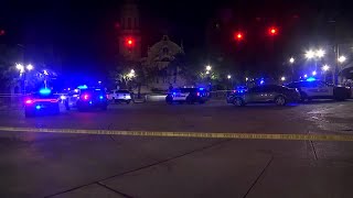 SCENE VIDEO Mass shooting kills 4 wounds 17 in Birmingham [upl. by Alboran]