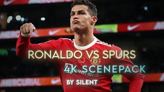 Ronaldo vs Spurs ● Rare Clips ● Scenepack ● Upscale ●  TOPAZ 🔥🐐 Requested [upl. by Schrader]