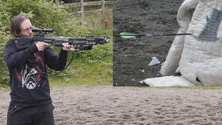 Old vs New  Bows and Crossbows tested on Butted and Riveted Mail Armor quotChainmailquot [upl. by Amikat638]