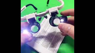 LED Glasses Magnifier 8x 15x 23x（CODampFREE SHIPPING） [upl. by Getter]