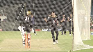 Naseem Shah and Mohammad Hasnain bowling practice I HBL PSL 8 [upl. by Chalmers]