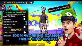 FREE FIRE 🔥 UNLIMITED DIAMONDS HACK  FREE FIRE 🔥 NEW OB46 MOD MENU  FF DIAMONDS HACK 💎 2024 [upl. by Eniamahs]