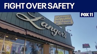 Langers Deli owner meets with Mayor Karen Bass over safety [upl. by Ellord664]