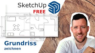 Sketchup  KOSTENLOS online Grundriss zeichnen  so gehts ganz einfach  Rob Renoviert [upl. by Morse]