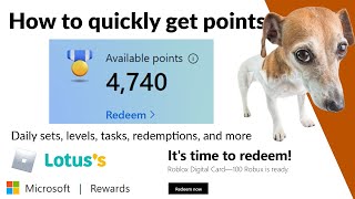 Getting Microsoft Rewards points faster  Tips and tricks  Easily get free Robux 4000 points [upl. by Nadeen]