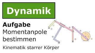 ⚙️ Momentanpole bestimmen 9 Technische Mechanik Dynamik Kinematik [upl. by Joktan]