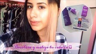 Decolora y matiza tu cabello con Violeta de Genciana evita el amarillo de la decoloración [upl. by Nyleimaj]