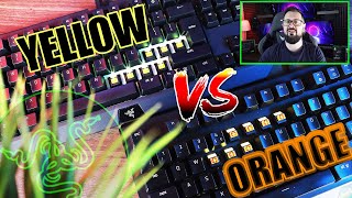 Razer ORANGE vs YELLOW switch difference comparison [upl. by Wershba]