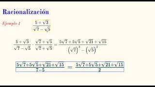 Racionalización denominador Binomio [upl. by Seroka380]