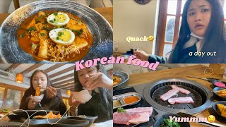 Eating korean food in hankook sarang 🍜 🥓  Thamel [upl. by Nairb639]