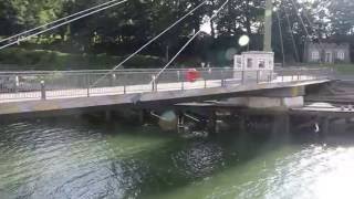 Caernarfon Castle Swing Bridge [upl. by Aihtnic]