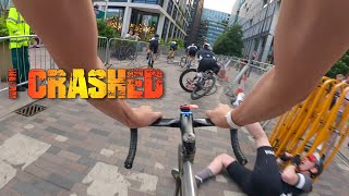 I Crashed at the VIA Crit 💥 Fixed Gear London [upl. by Pfosi]