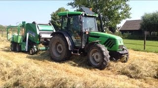 Midibalen persen loonbedrijf van meeteren Agronic 85100 Deutz Agroplus 80 [upl. by Barbur]