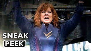 THUNDER FORCE quotLets Throw a Busquot Clip Trailer 2021 Melissa McCarthy Movie [upl. by Anazraf]