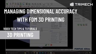 Managing Dimensional Accuracy with Fused Deposition Modeling FDM 3D Printing web [upl. by Aniger101]