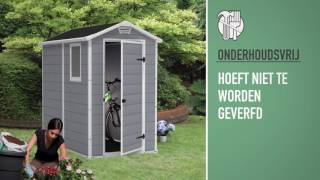 Keter Manor 4x6 Outdoor Garden Storage Shed  DU [upl. by Ennairek]