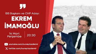 EKREM İMAMOĞLU CANLI YAYINDA CÜNEYT ÖZDEMİRİN SORULARINI YANITLIYOR [upl. by Quin]