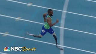 Paralympic sprinter Blake Leeper wins 400m semifinal at US National Championships  NBC Sports [upl. by Settera]