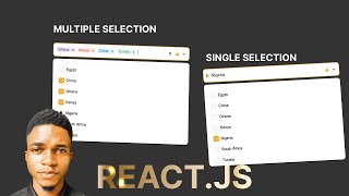 Dropdown select with custom checkbox in react js  Multiple and Single select [upl. by Elorak521]