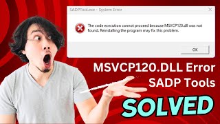 MSVCP120DLL Error In HikVision SADPTools Solution [upl. by Rachael]