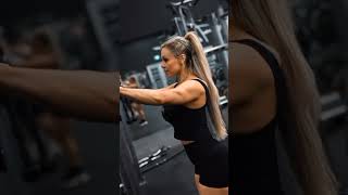 Stephanie sanzo workhard fitnessmotivationshorts gym shortsfeed workoutmotivation [upl. by Einram]