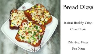 Bread Pizza  CrispyHealthy Crust Instant Pizza  Alternatives to Pizza [upl. by Esinnej496]