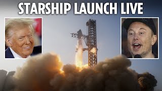 LIVE Donald Trump attends Starship launch in Texas alongside SpaceX boss Elon Musk [upl. by Pollack910]