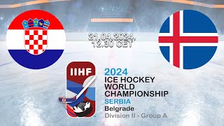 IIHF World Championship D2A  Croatia  Iceland [upl. by Cirad414]