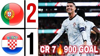 Cristiano Ronaldo vs Croatia  CR 7 Ronaldo scored 900 Goals HIGHLIGHTS  Portugal vs Croatia 21 [upl. by Lithea]