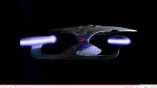 Star Trek TNG EnterpriseD Warp with TMP Directors Cut Warp Sound Effect [upl. by Arekat]